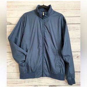 Peter Millar Navy Zip Up Lightweight Lined Golf Windbreaker | Men's Large